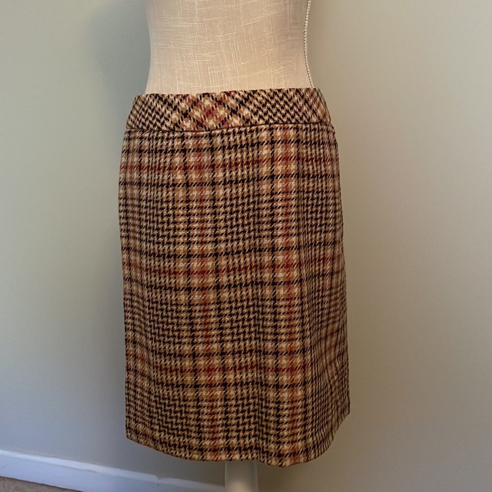 Chadwick’s tweed plaid midi skirt - size 6P